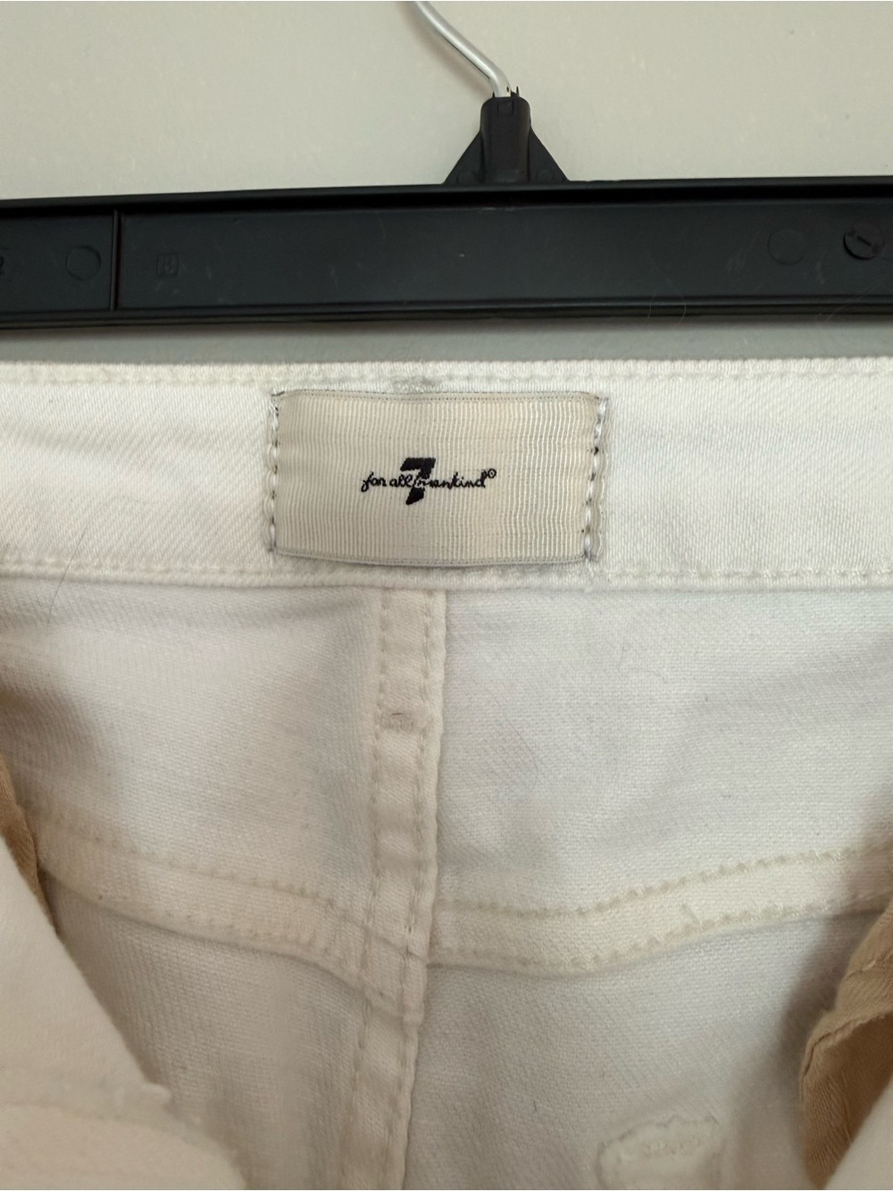 7 For All Mankind White High-Rise Mega Flare Jeans - Picture 8 of 9
